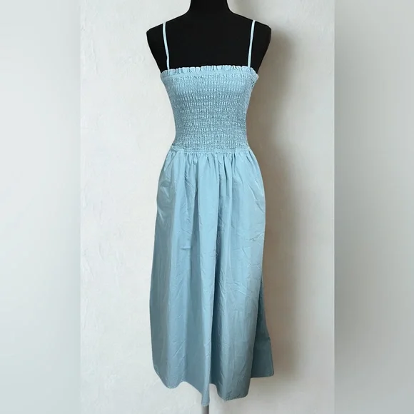 Nation LTD Light Blue Smocked Dress - Picture 2 of 10